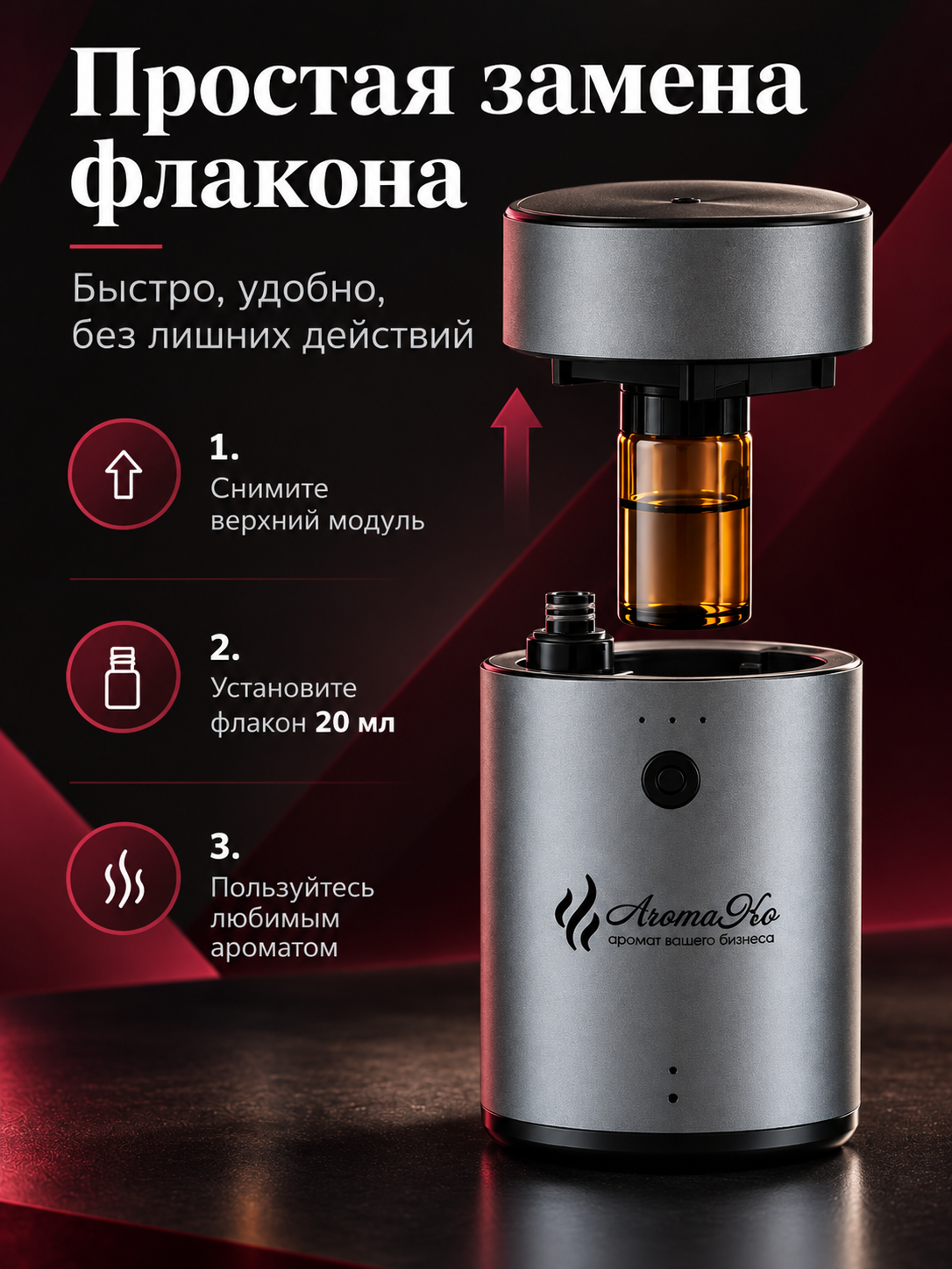 Автодиффузор AromaKo Auto & Desktop, 20 мл