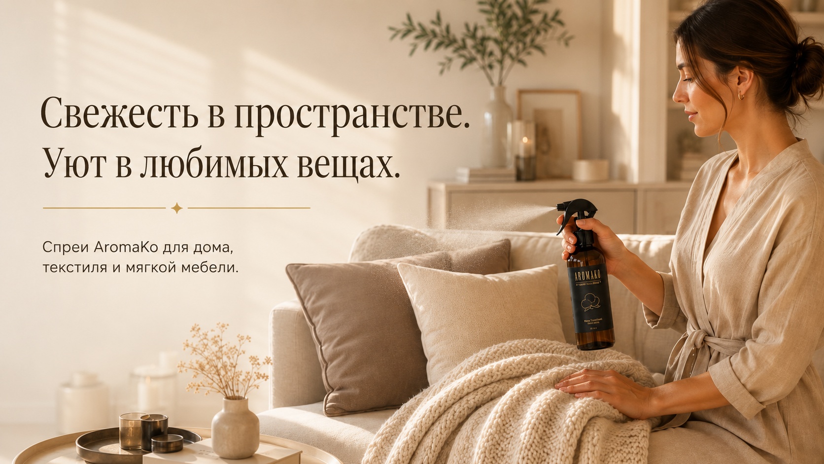 Спреи AromaKo для дома, текстиля и мягкой мебели
