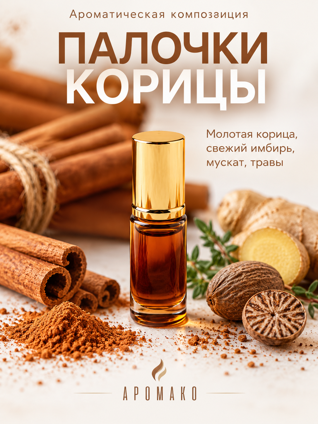 Масляные духи — Палочки корицы, 3 мл