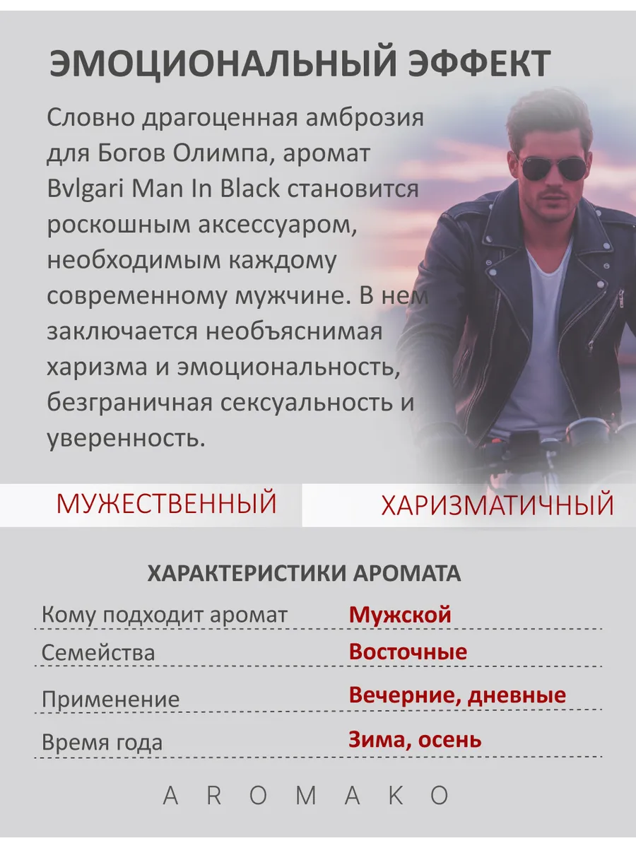 Масляные духи — по мотивам Bvlgari Man in Black (Bvlgari), 3 мл