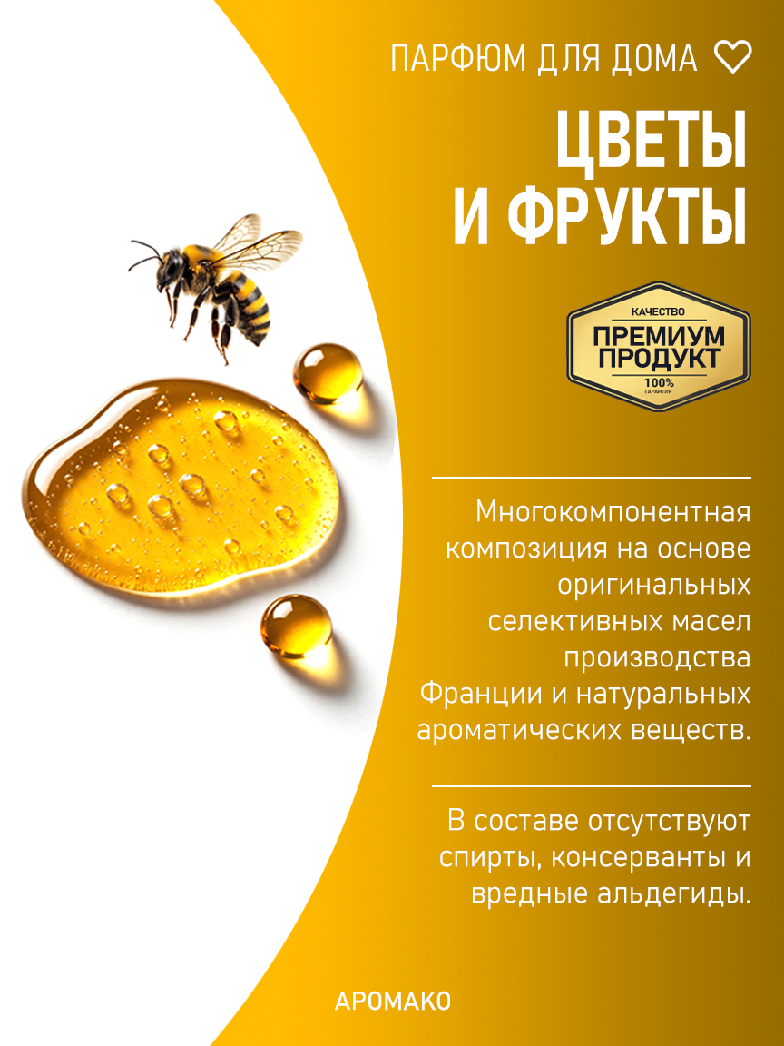 Спрей для дома и текстиля «Цветы и Фрукты», 50 мл