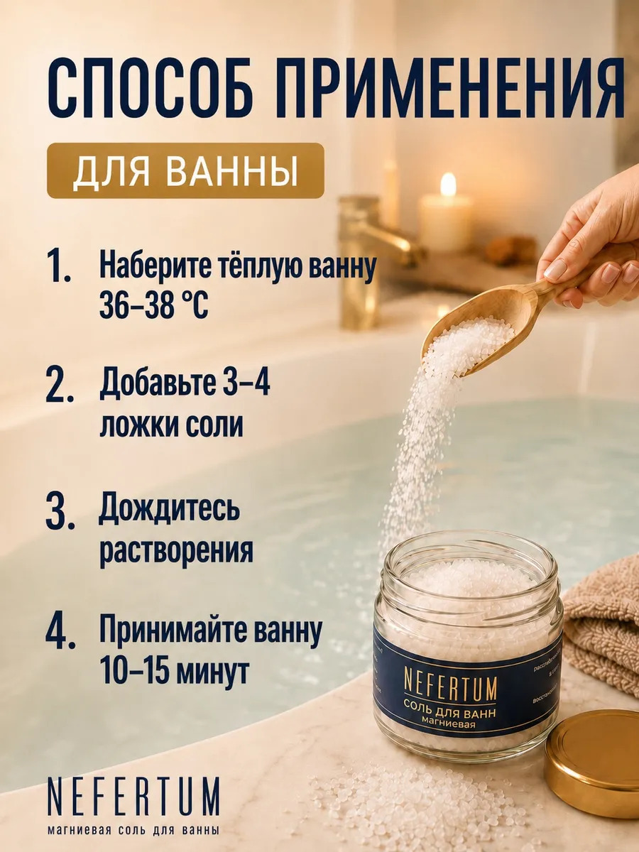 Магниевая соль Эпсом для ванны подарочный набор 4х100 г