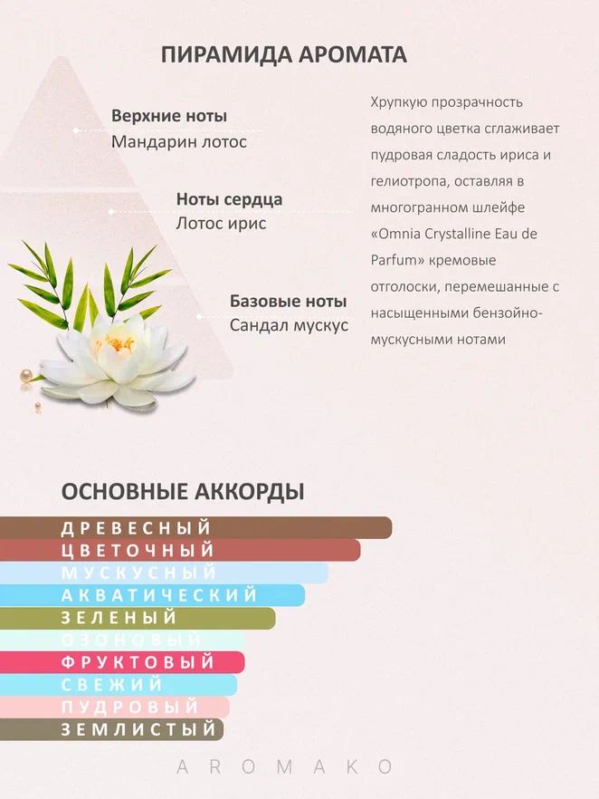 Масляные духи — по мотивам Bvlgari, Omnia Crystalline, 3 мл