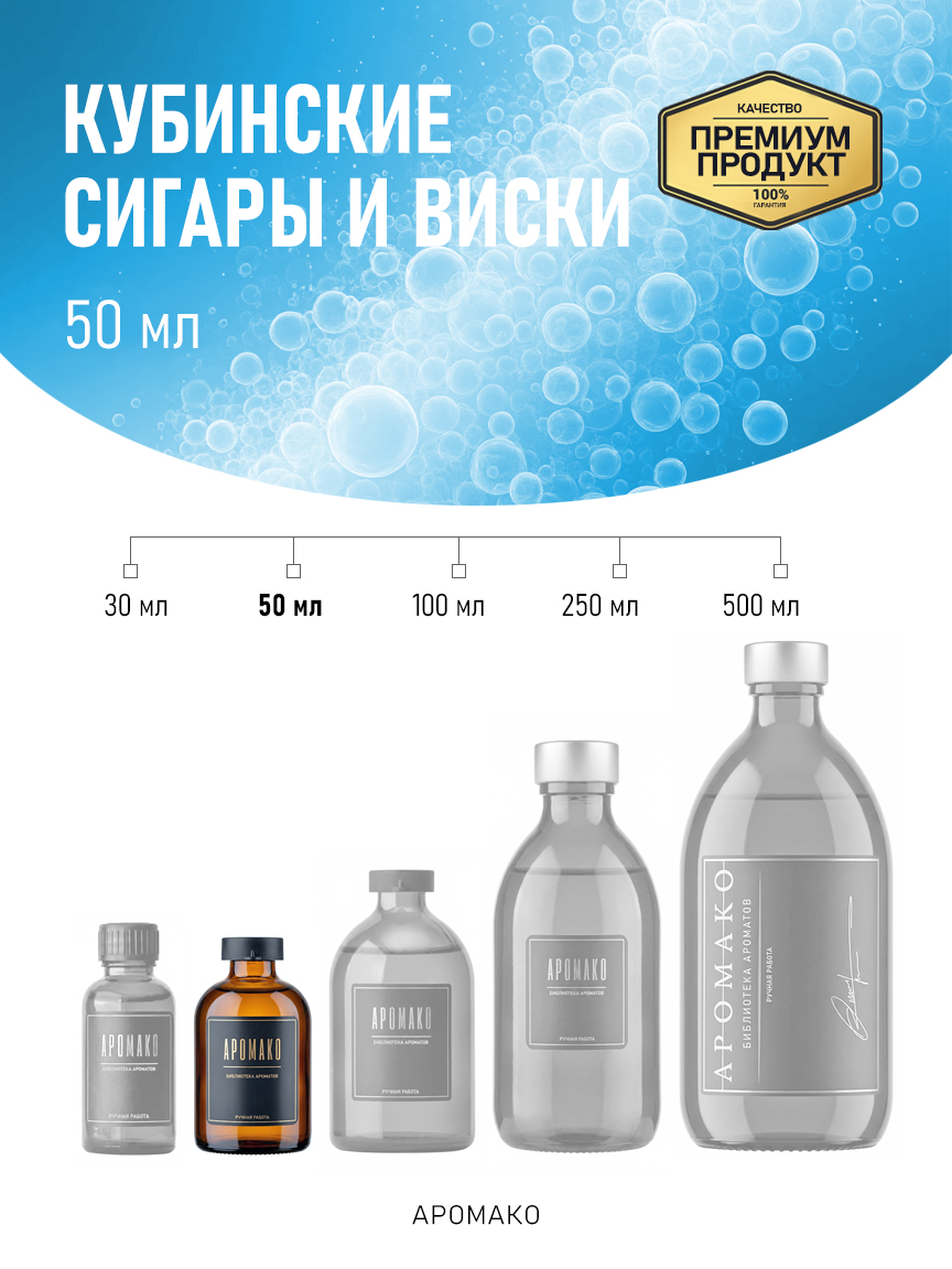 Аромадиффузор «Кубинские Сигары и Виски», 50 мл