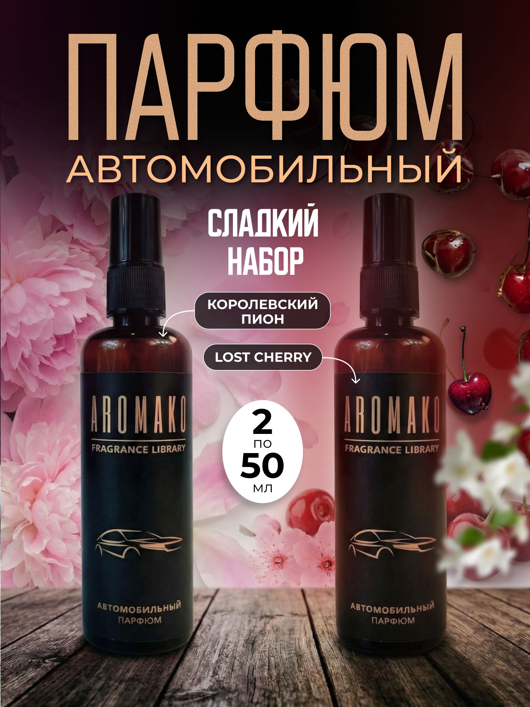 Подарочный набор автопарфюма-спрея «Коллекция ароматов», 2 × 50 мл