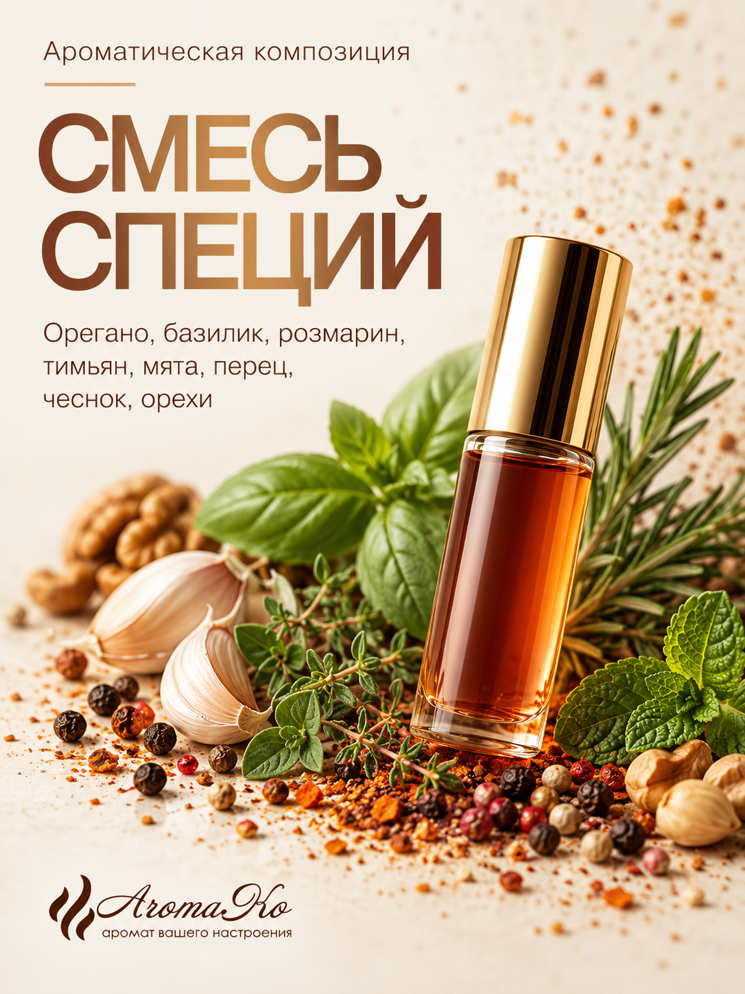 Масляные духи — Смесь специй, 3 мл