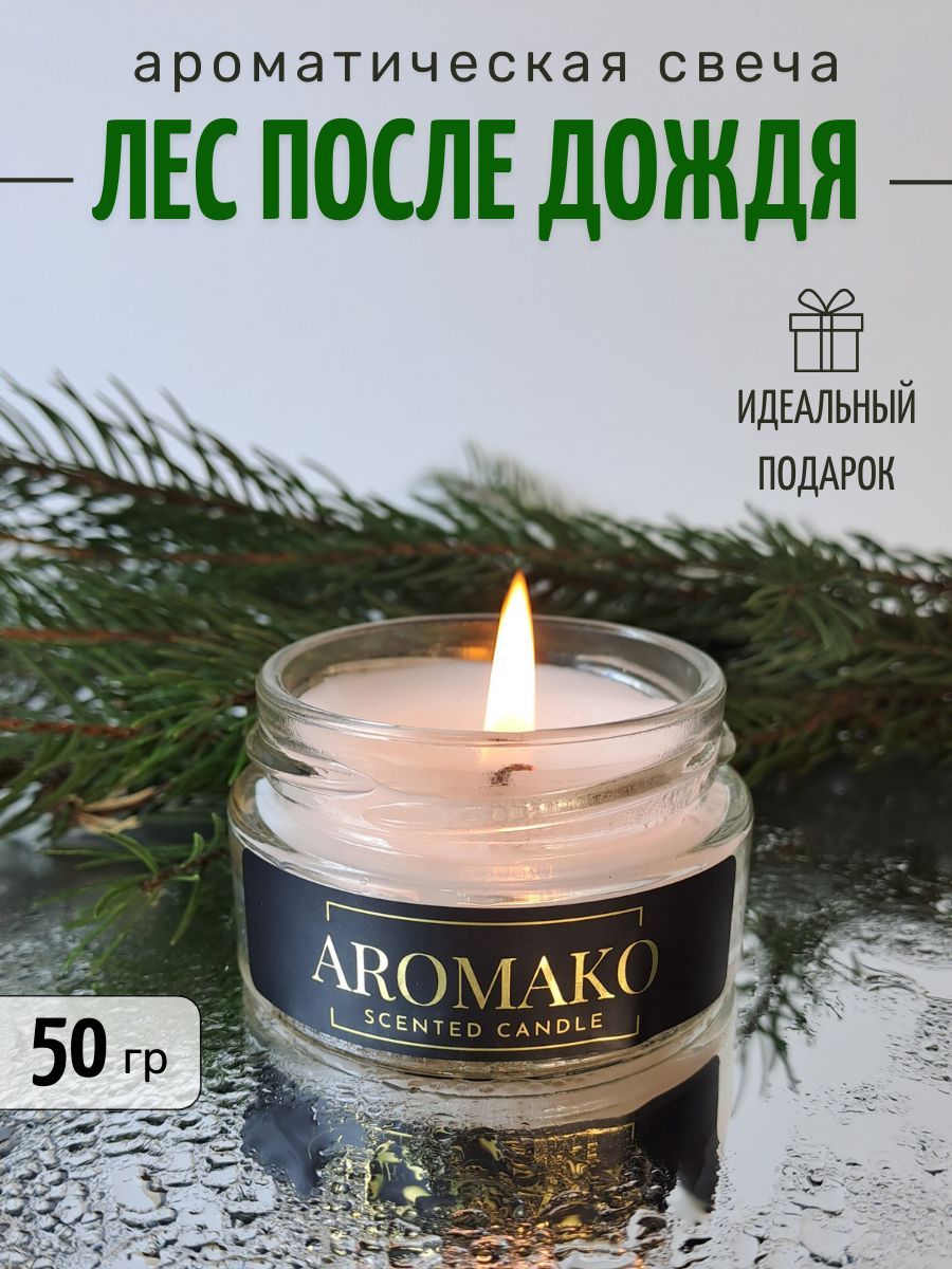 Аромасвеча AromaKo «Лес после дождя», 50 г
