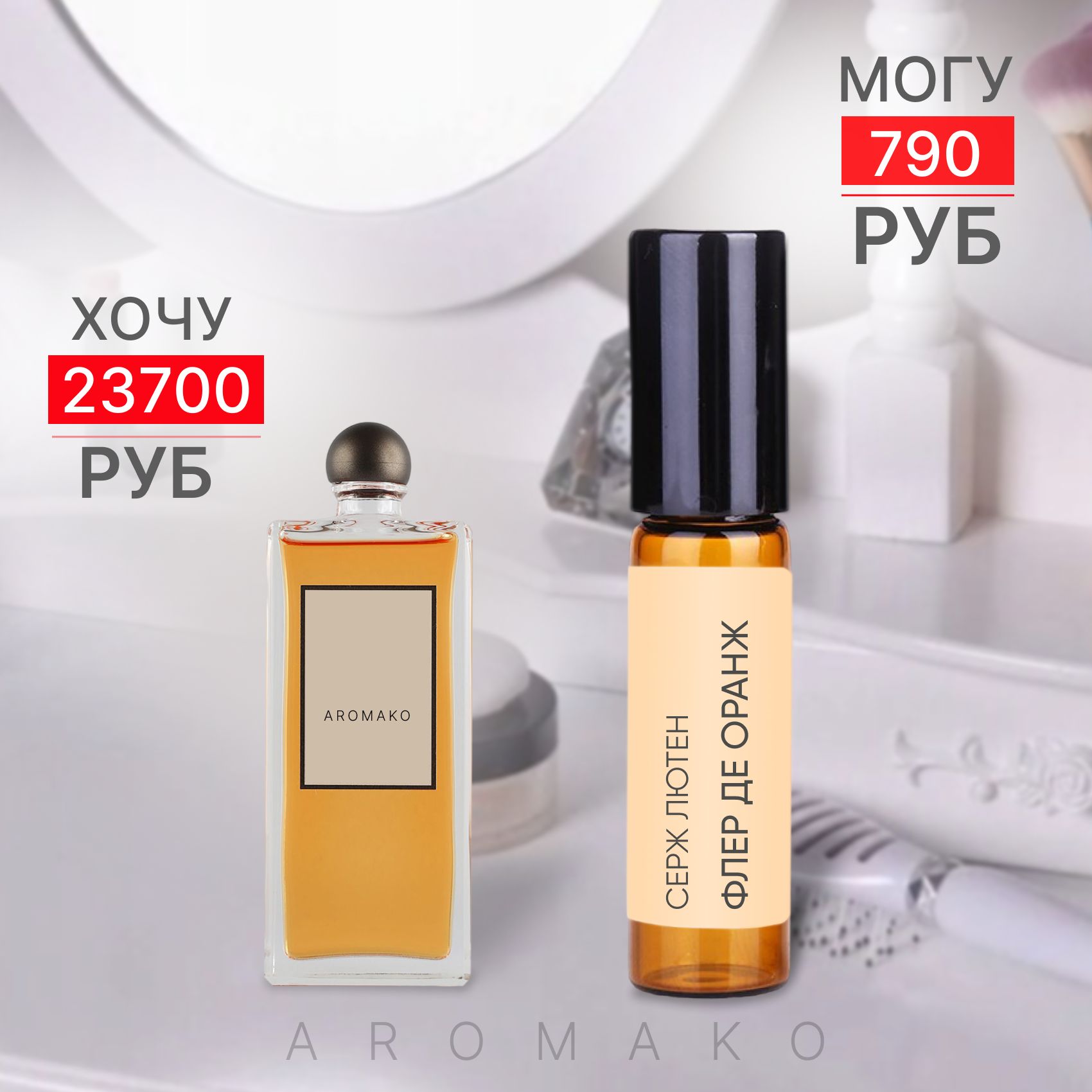 Масляные духи — по мотивам Serge Lutens, Fleurs d'Oranger, 3 мл