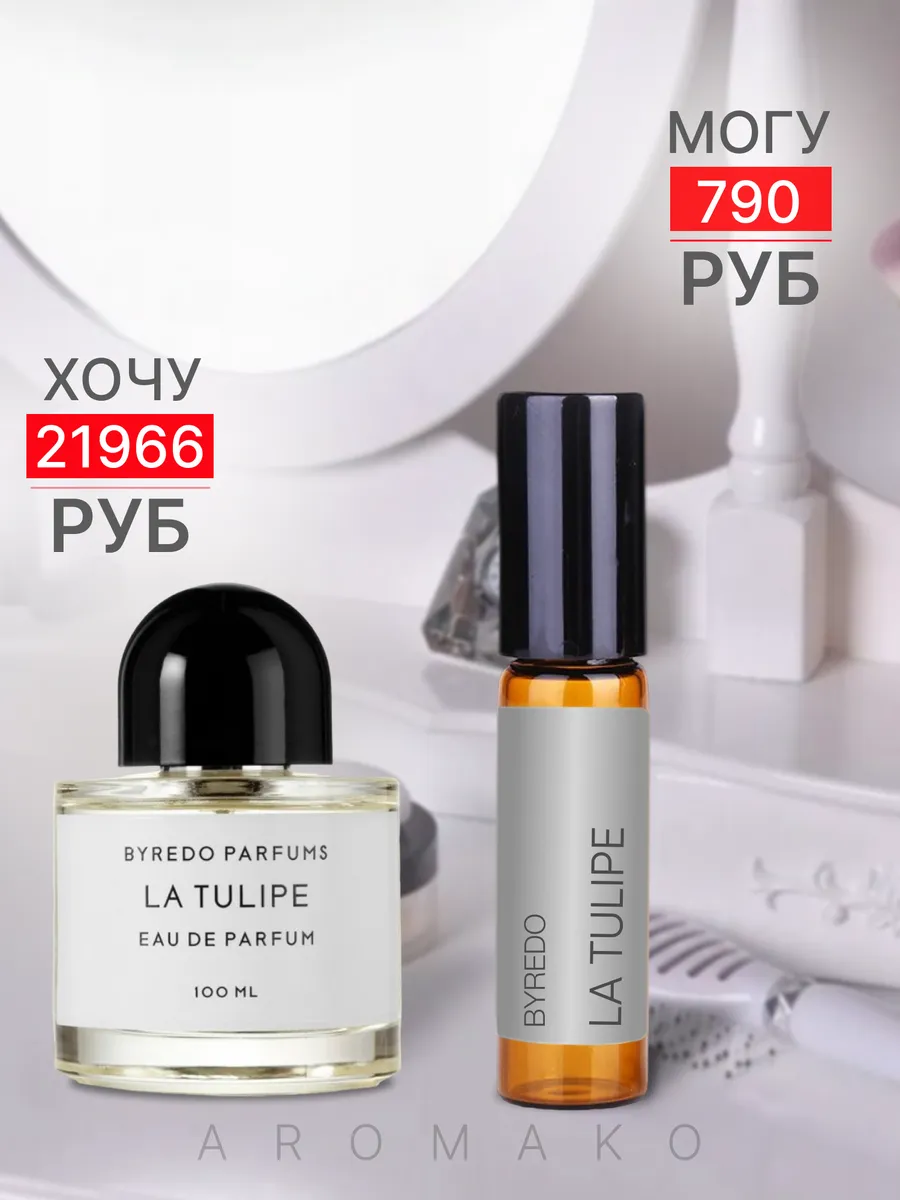 Масляные духи — по мотивам Byredo, La Tulipe, 3 мл