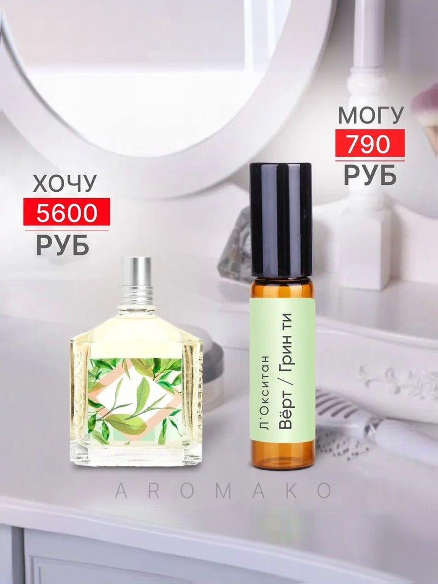 Масляные духи — по мотивам L'Occitane, Thé Vert / Green Tea, 3 мл