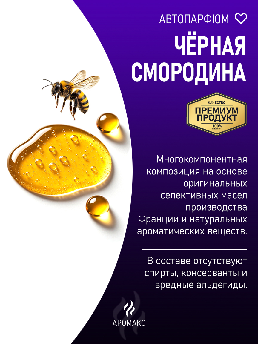 Подвесной автопарфюм «Чёрная Смородина» — 8 мл