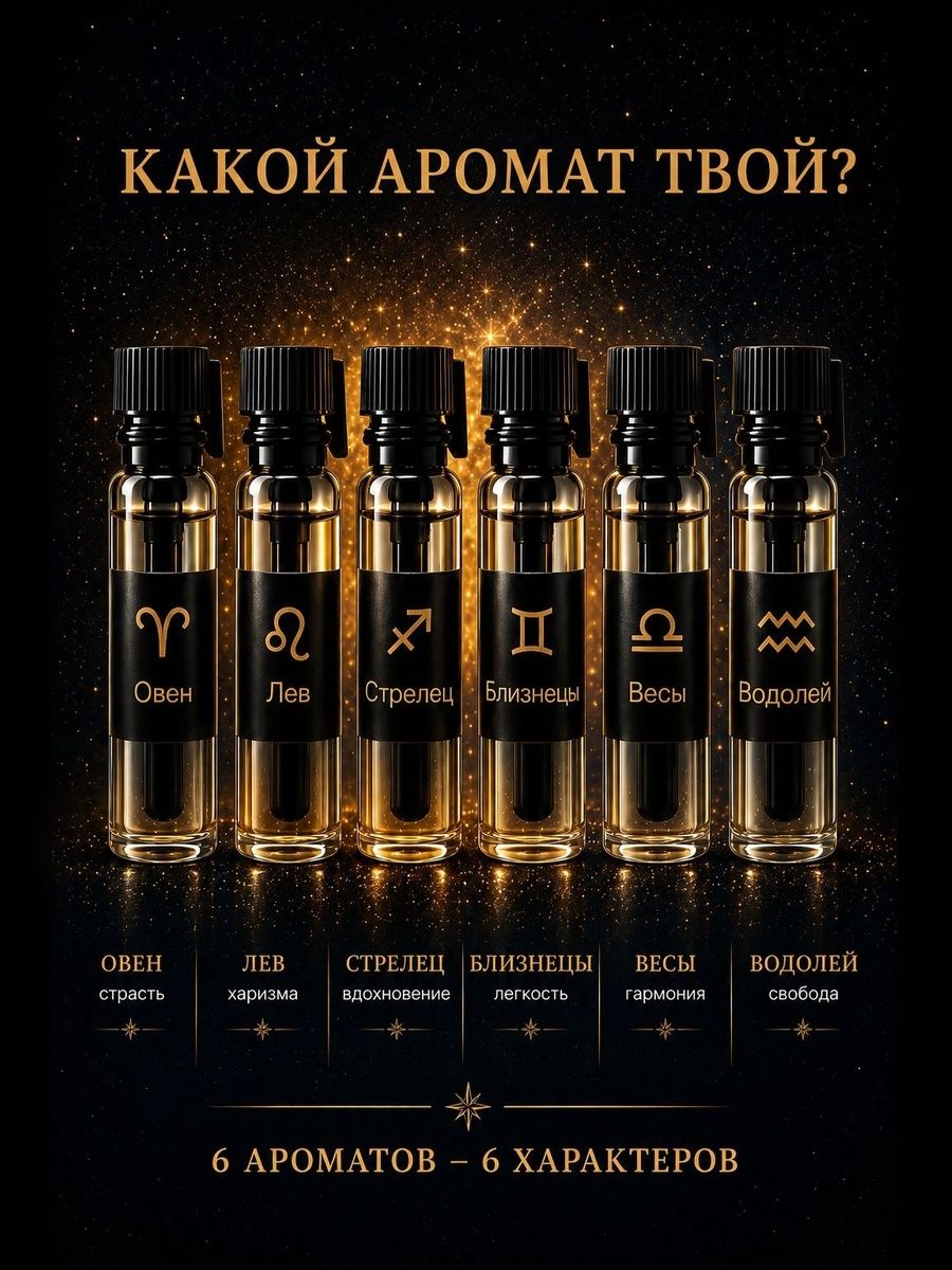 Набор пробников Духи Знаки Зодиака для нее Огонь и Воздух