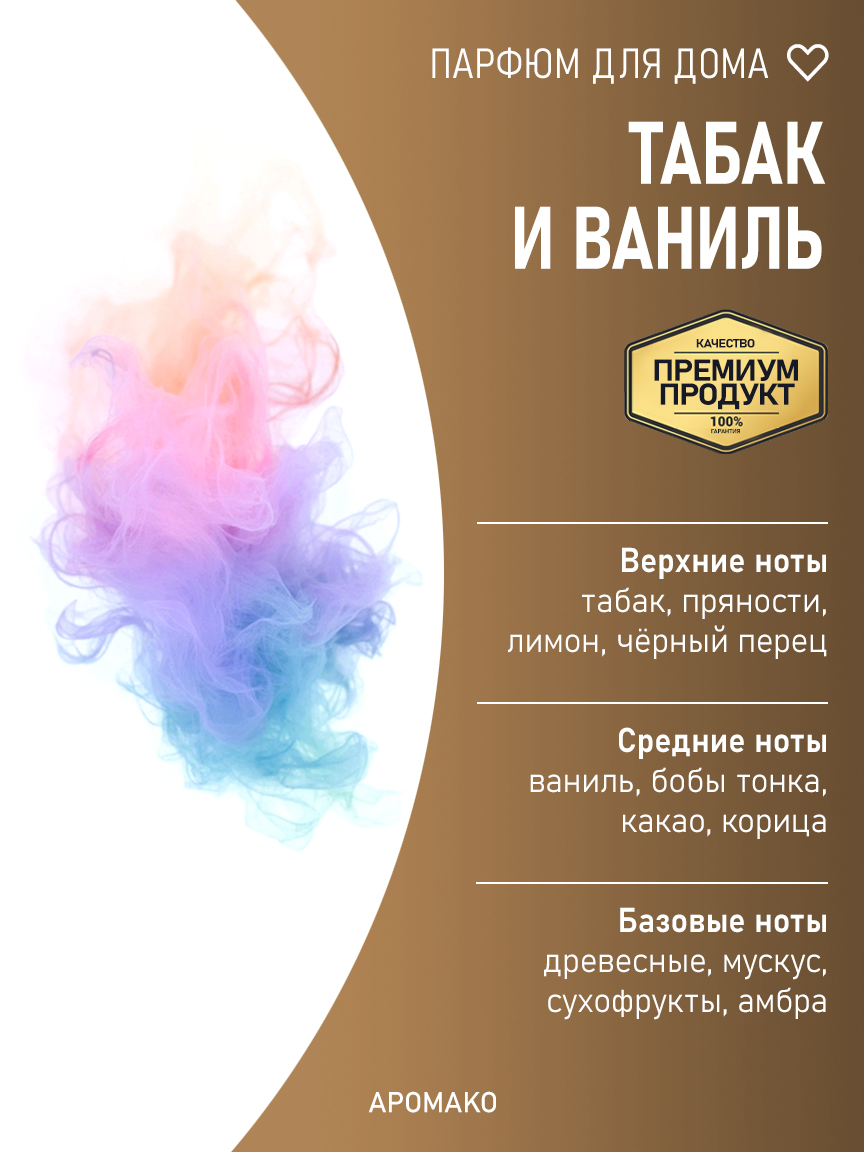 Спрей для дома и текстиля «Табак и Ваниль», 100 мл