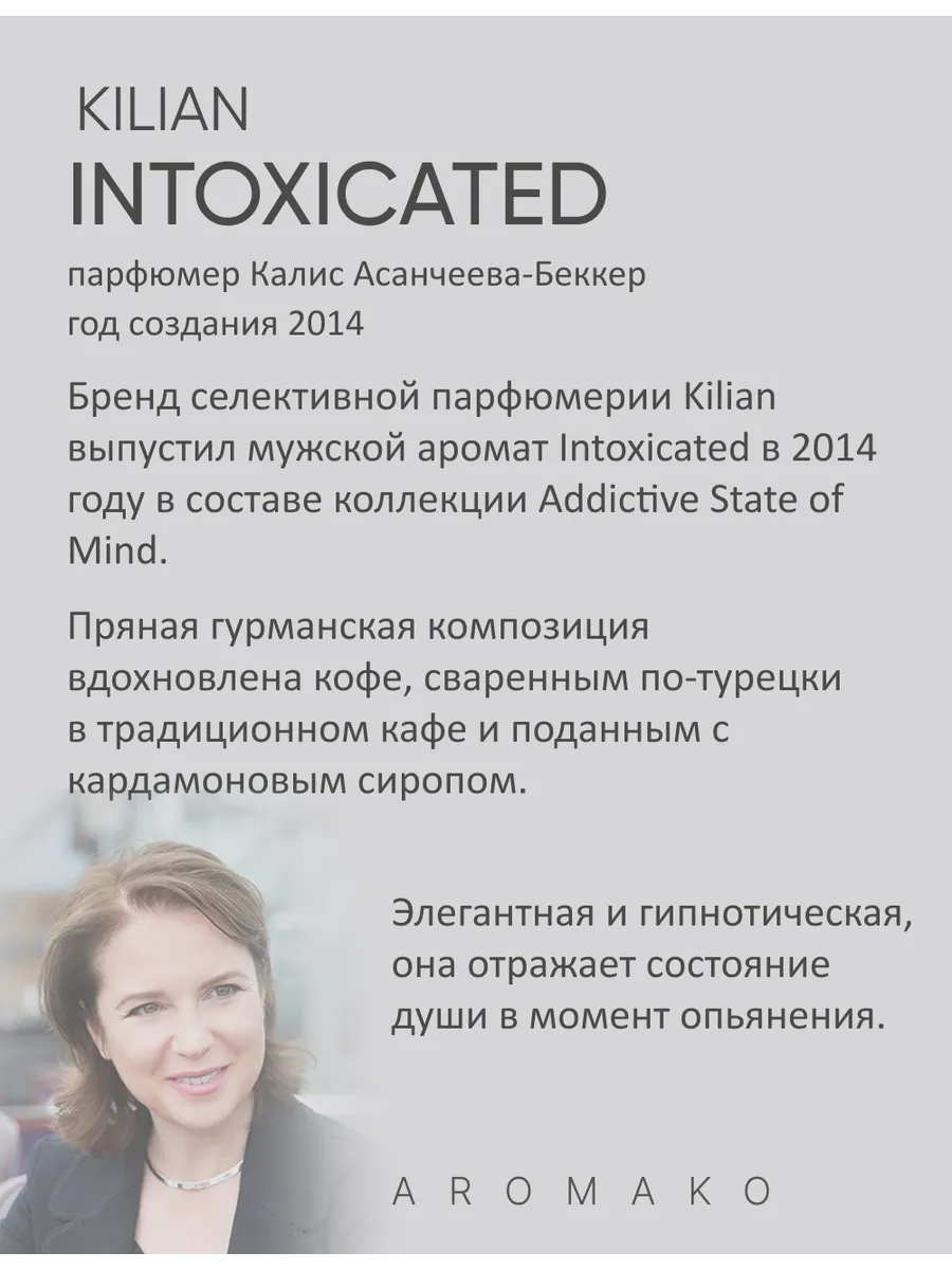 Масляные духи — по мотивам Kilian — Intoxicated, 3 мл