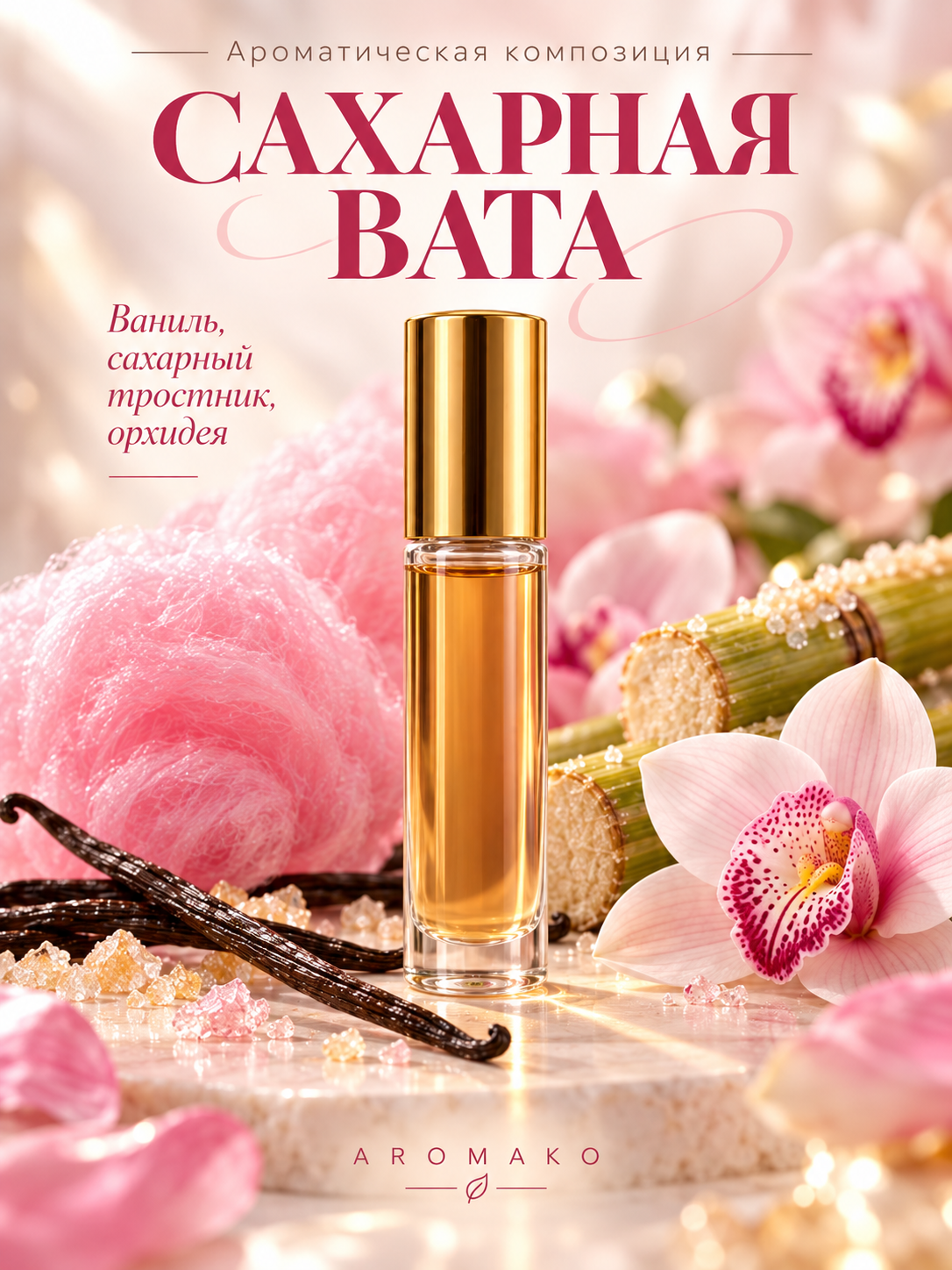 Масляные духи — Сахарная вата, 3 мл