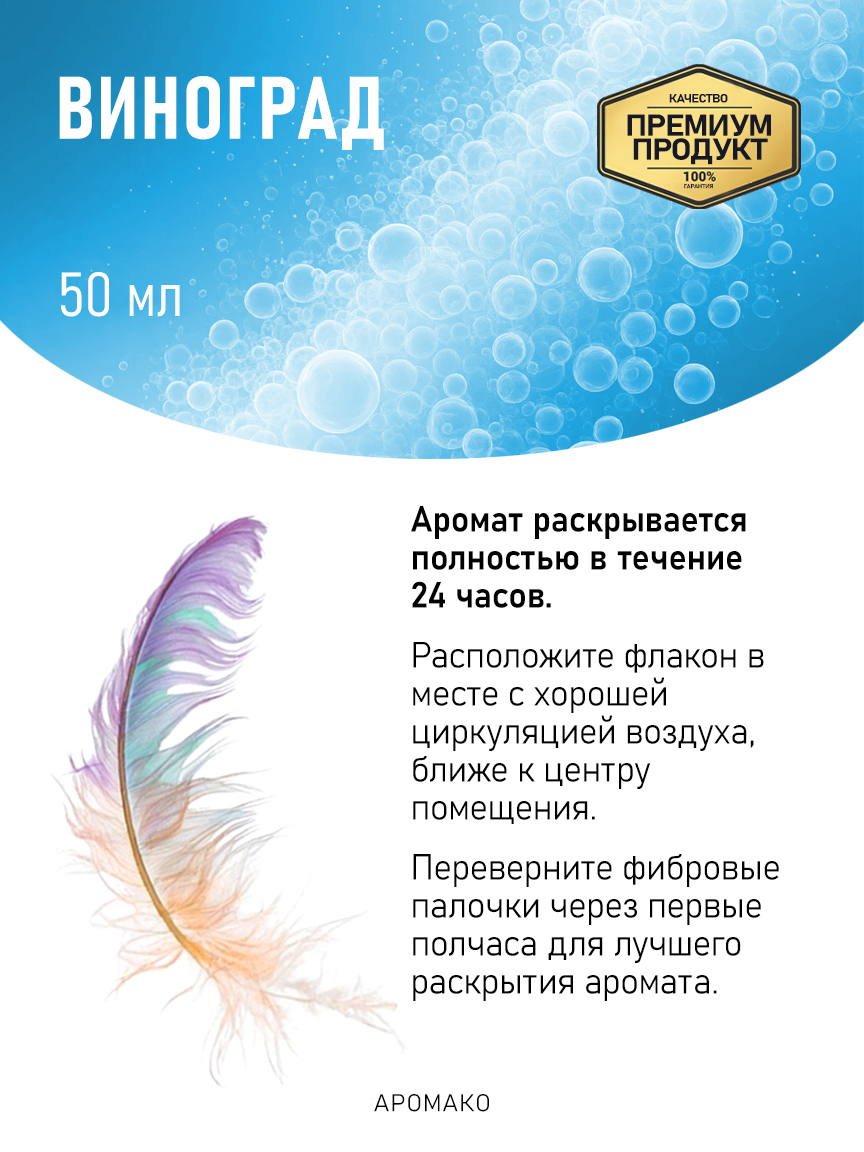 Аромадиффузор «Виноград», 50 мл