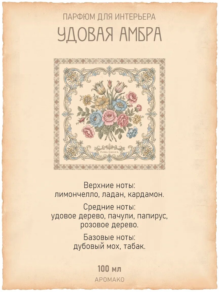 Спрей для дома AromaKo «Удовая Амбра», 100 мл Premium