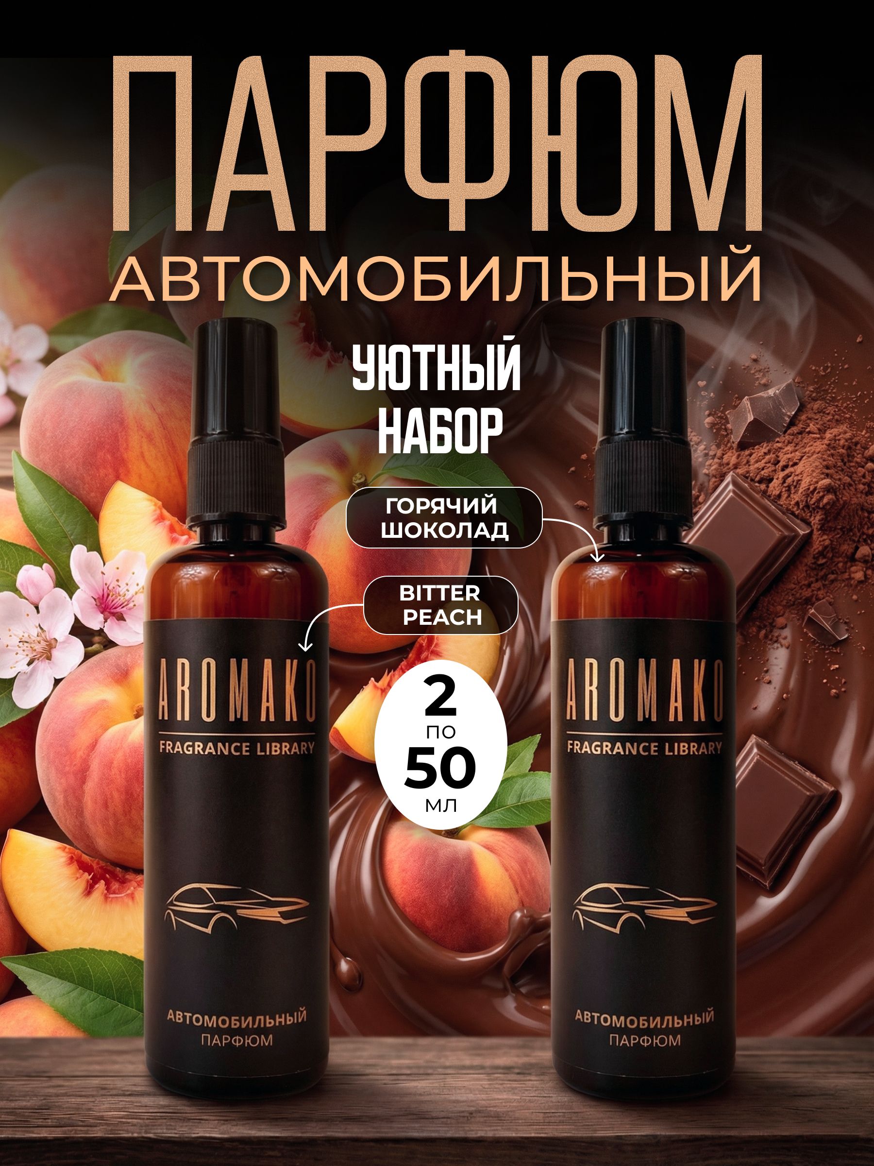 Подарочный набор автопарфюма-спрея «Коллекция ароматов», 2 × 50 мл