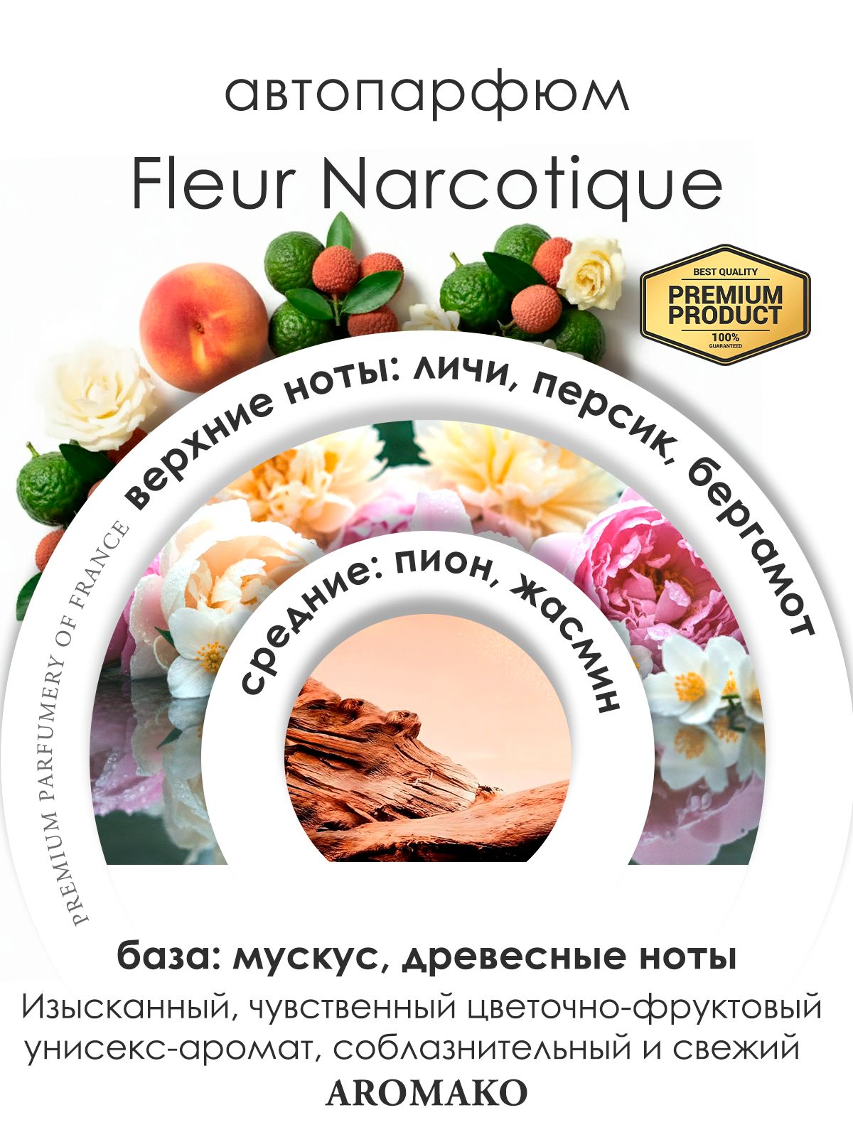 Подвесной автопарфюм «Fleur Narcotique» — 8 мл