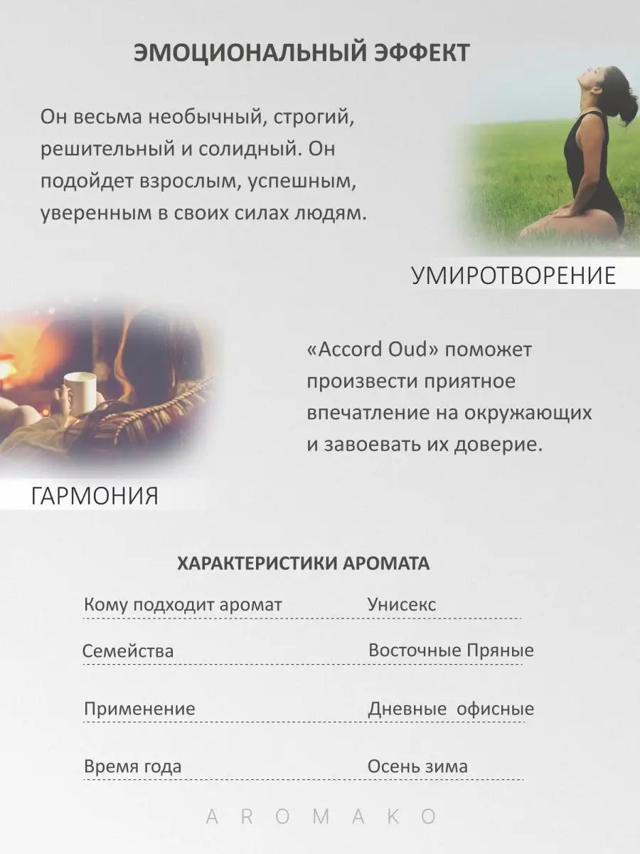 Парфюм — по мотивам ПО МОТИВАМ БАЙРЕДО ACCORD OUD, 15 мл