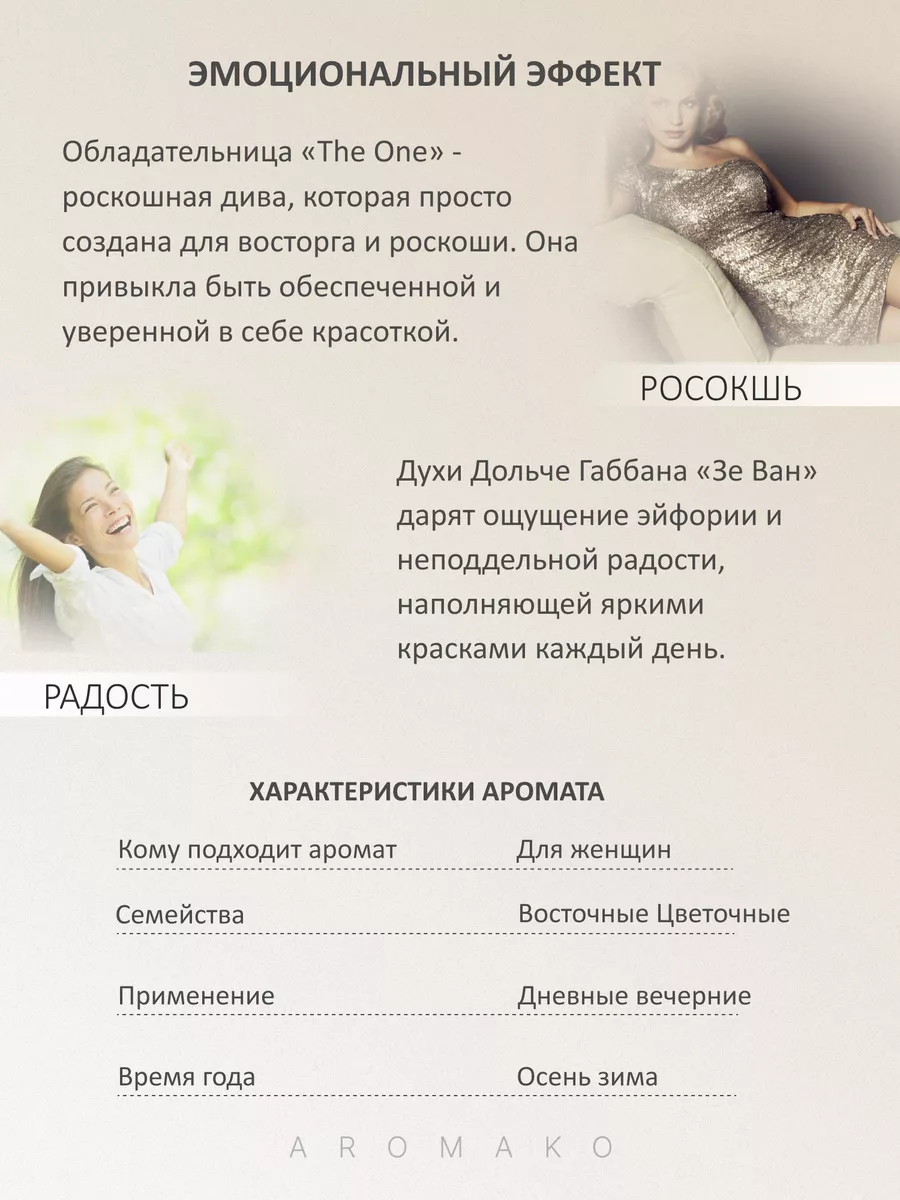 Парфюм — по мотивам по мотивам The One D&G, 15 мл