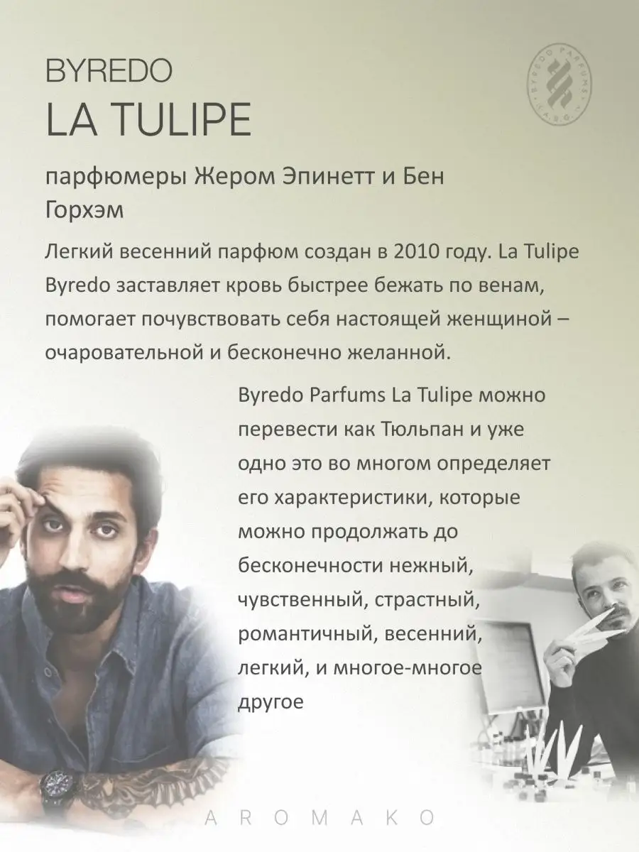 Парфюм — по мотивам ТЮЛЬПАН, 15 мл