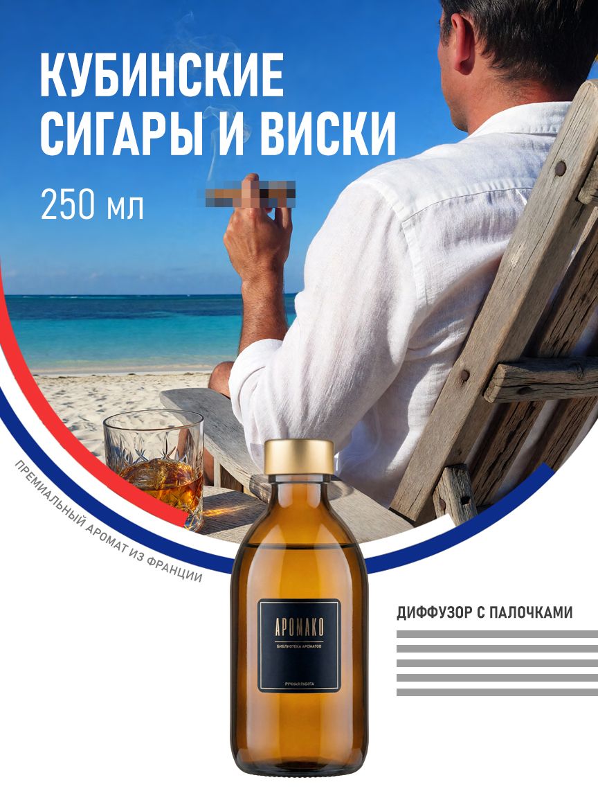 Аромадиффузор «Кубинские Сигары и Виски», 250 мл