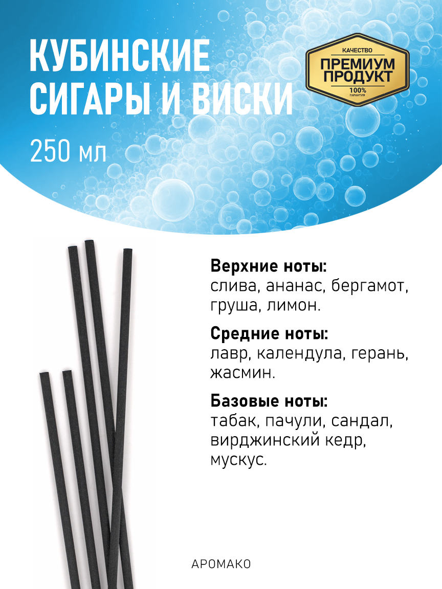 Аромадиффузор «Кубинские Сигары и Виски», 250 мл