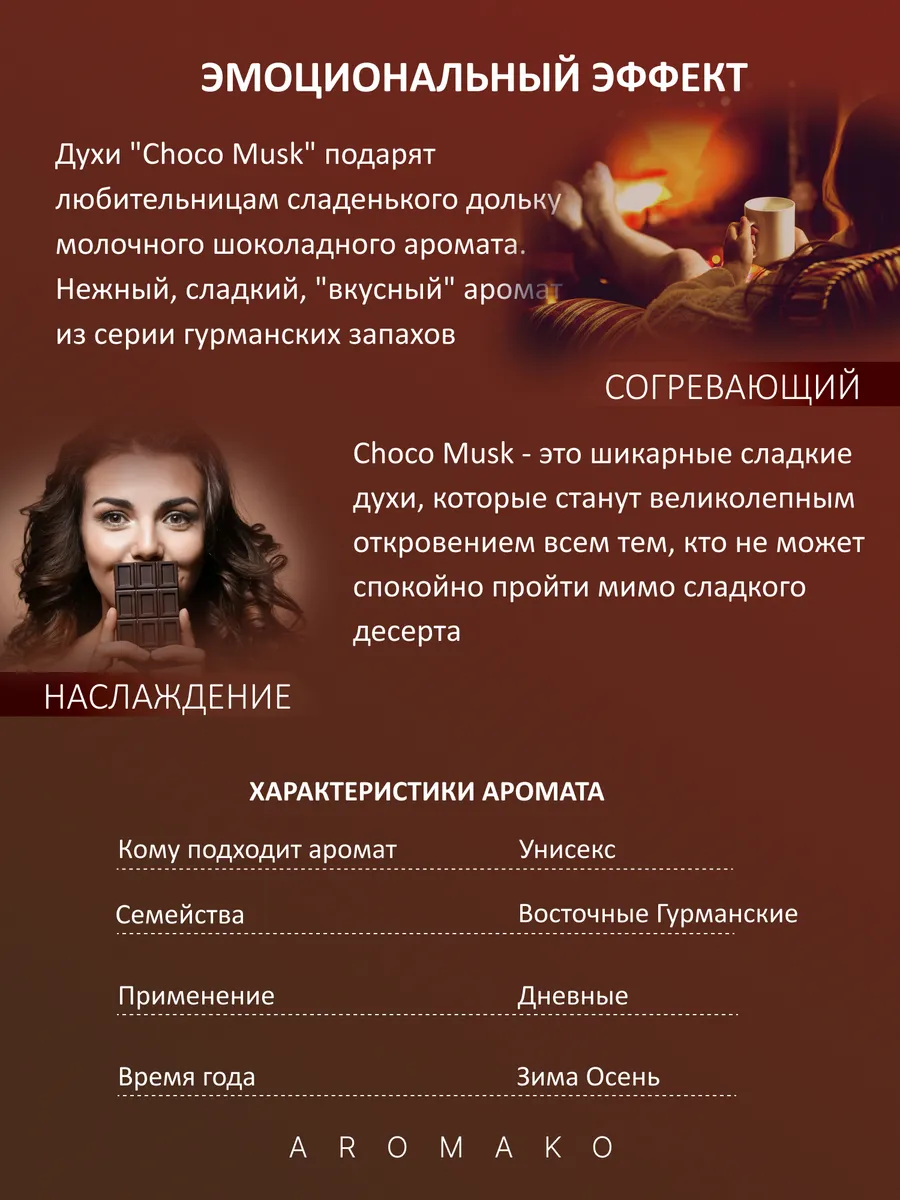 Парфюм — по мотивам ПО МОТИВАМ CHOCO MUSK AL-REHAB, 15 мл