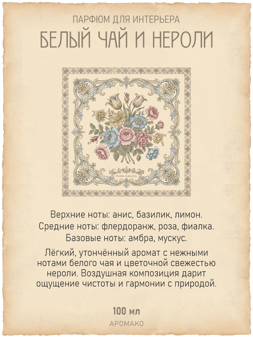 Спрей для дома и текстиля «Белый Чай и Нероли», 100 мл