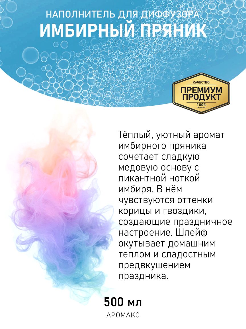 Рефил для диффузора «Имбирный Пряник», 500 мл