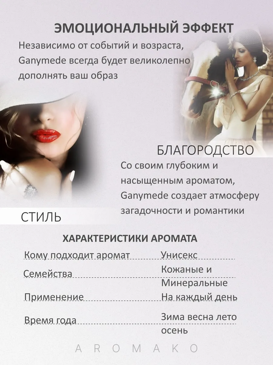 Парфюм — по мотивам ПО МОТИВАМ ГАНИМЕД GANYMEDE, 15 мл