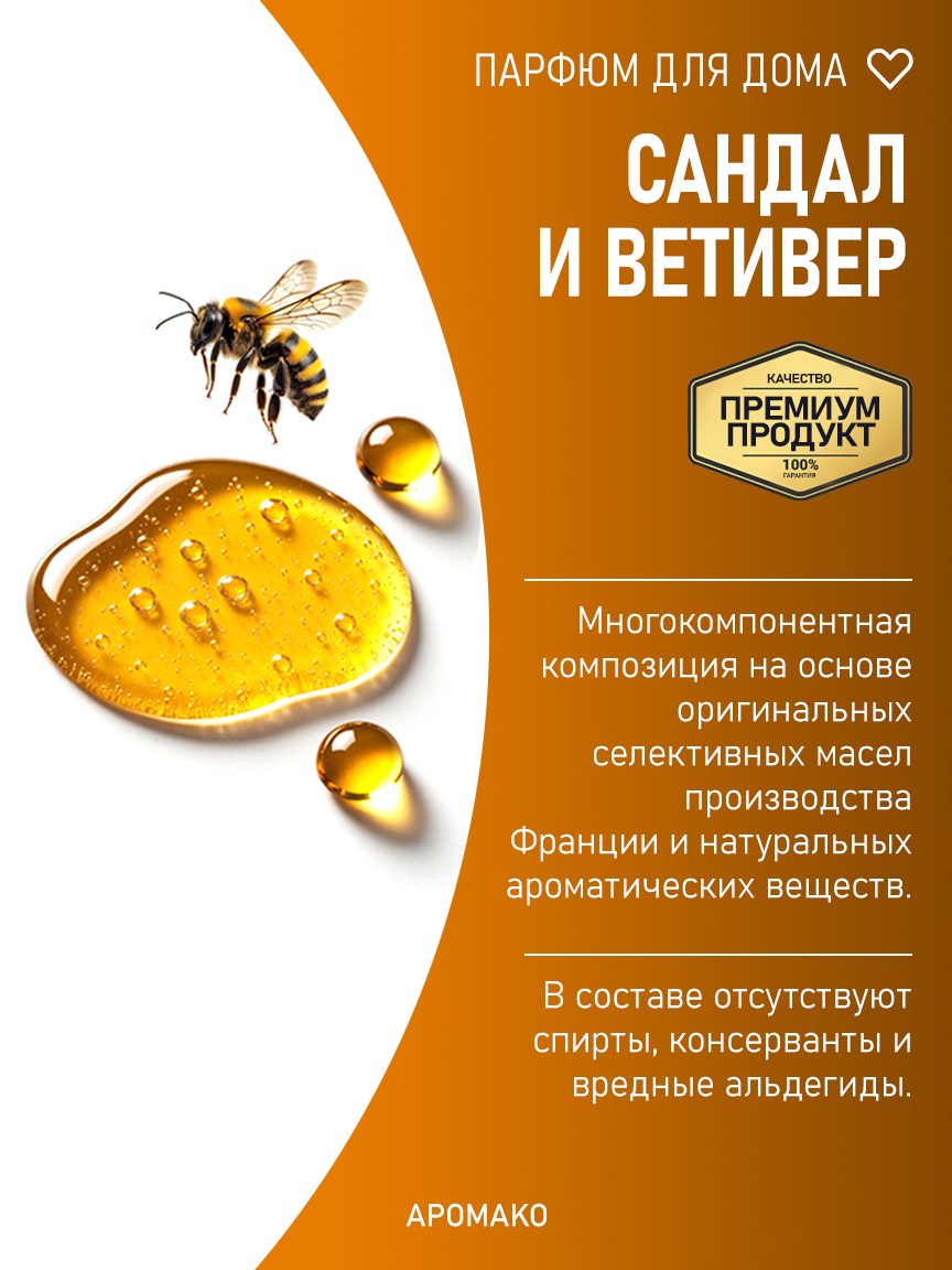 Спрей для дома и текстиля «Сандал и Ветивер», 50 мл
