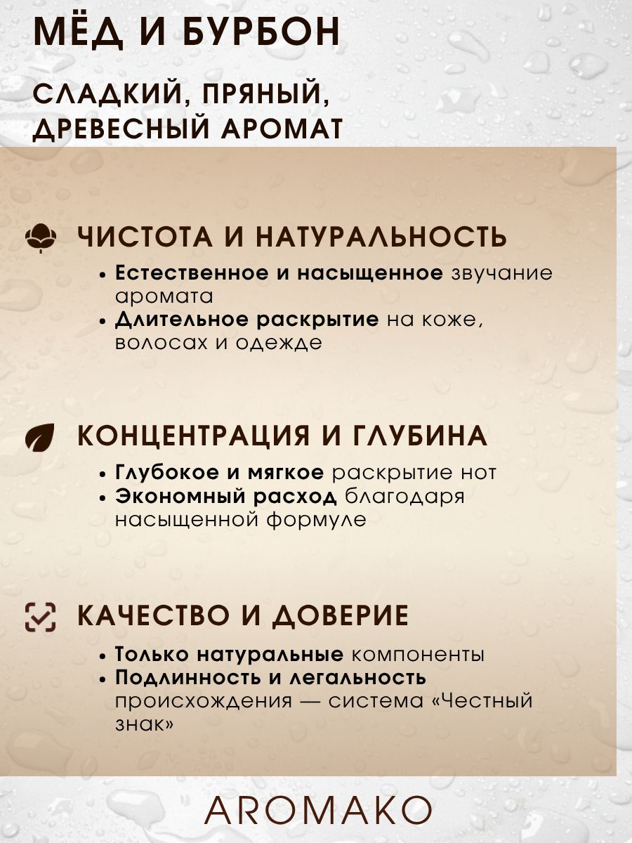 Парфюм — МЁД и БУРБОН, 15 мл