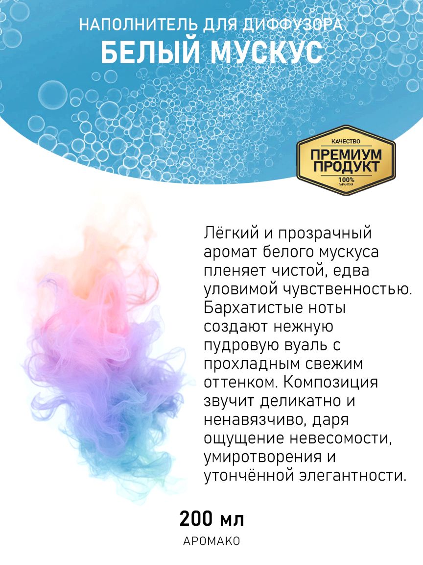 Рефил для диффузора «Белый Мускус», 200 мл