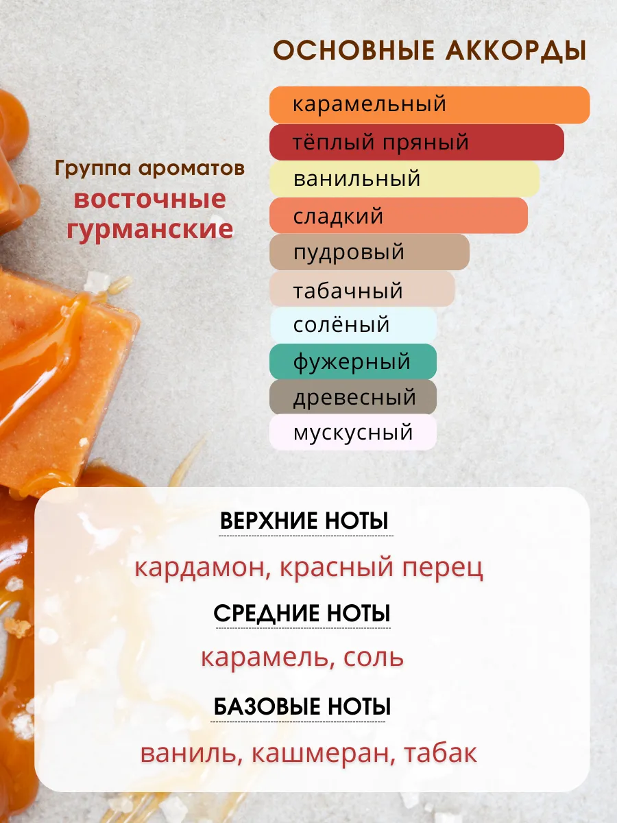 Масляные духи — по мотивам СОЛЁНАЯ КАРАМЕЛЬ, 3 мл