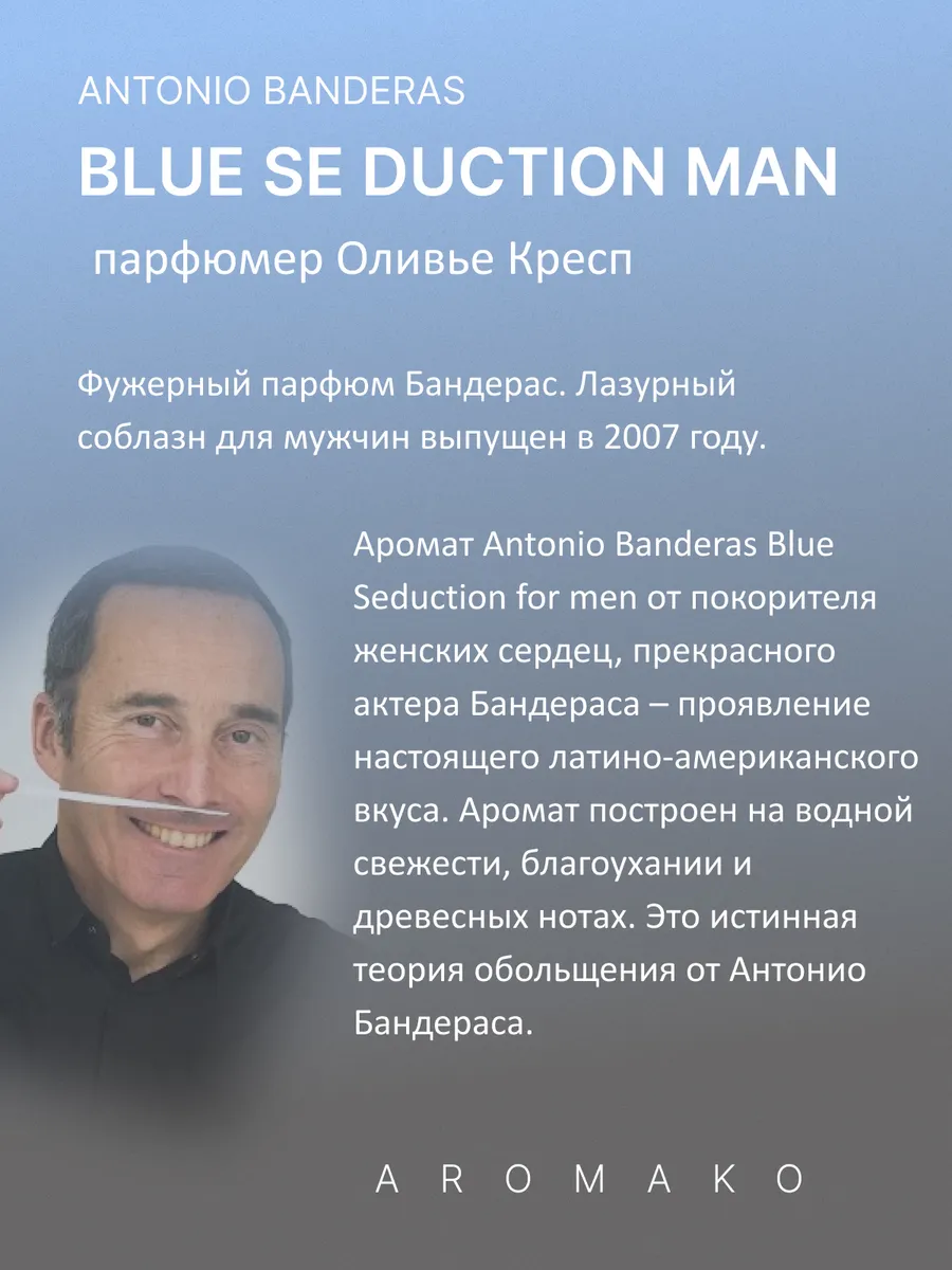 Парфюм — по мотивам ПО МОТИВАМ СИНИЙ СОБЛАЗН BLUE SEDUCTION MAN, 15 мл