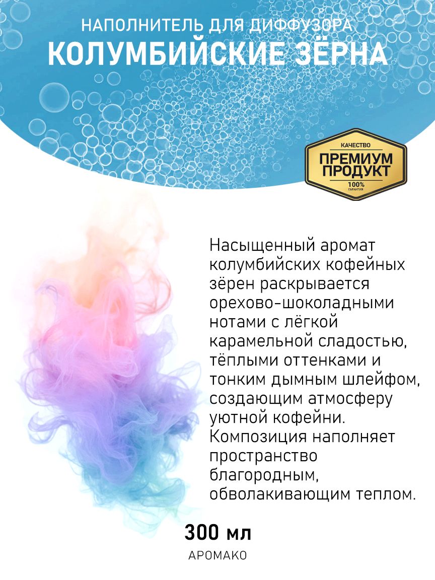 Рефил для диффузора «Колумбийские Зёрна», 300 мл