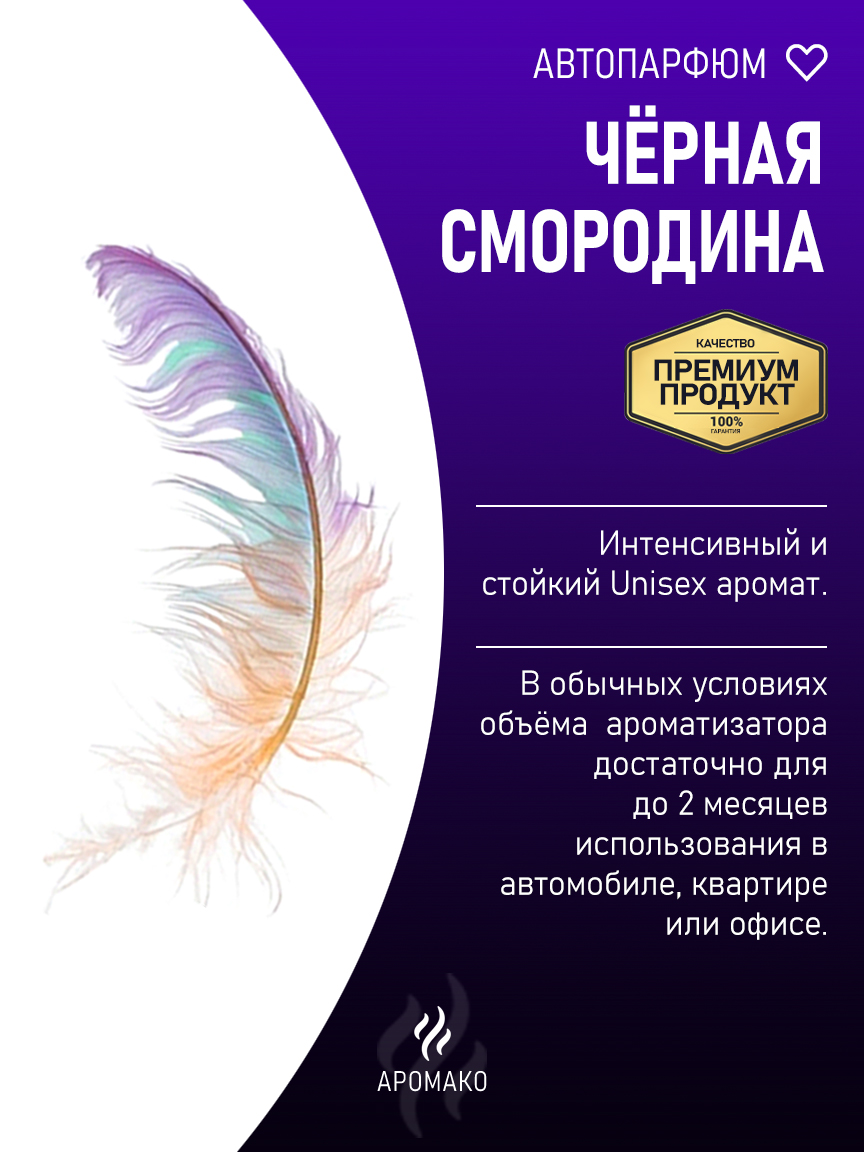 Подвесной автопарфюм «Чёрная Смородина» — 8 мл