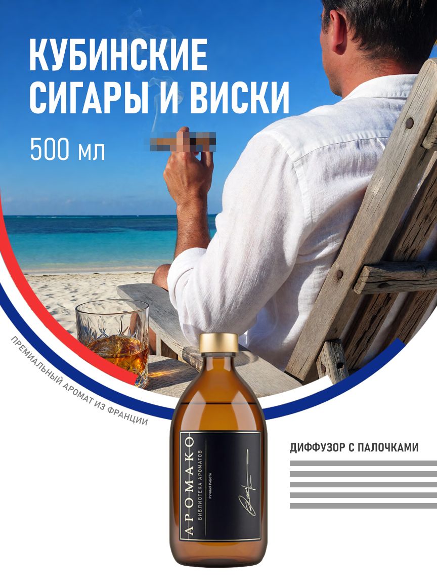 Аромадиффузор «Кубинские Сигары и Виски», 500 мл